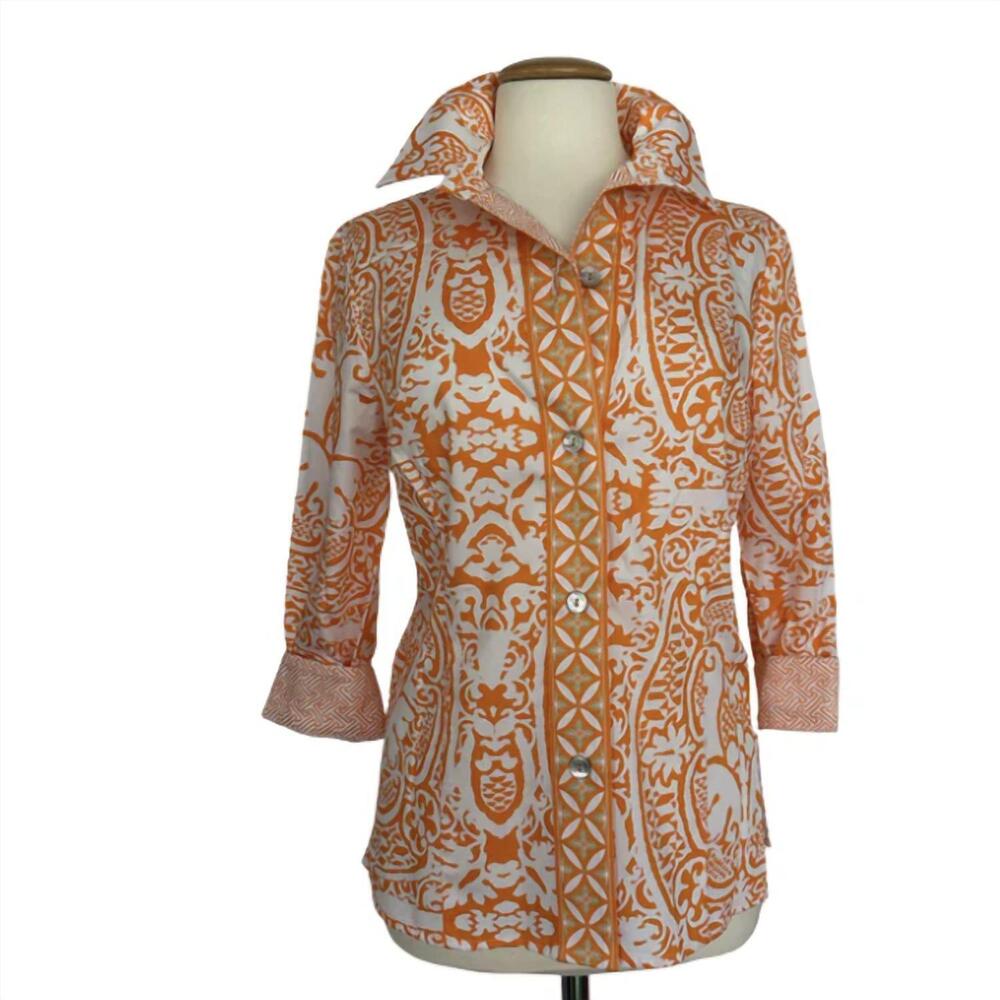 NEW PATTY KIM women's essential blouse in orange
